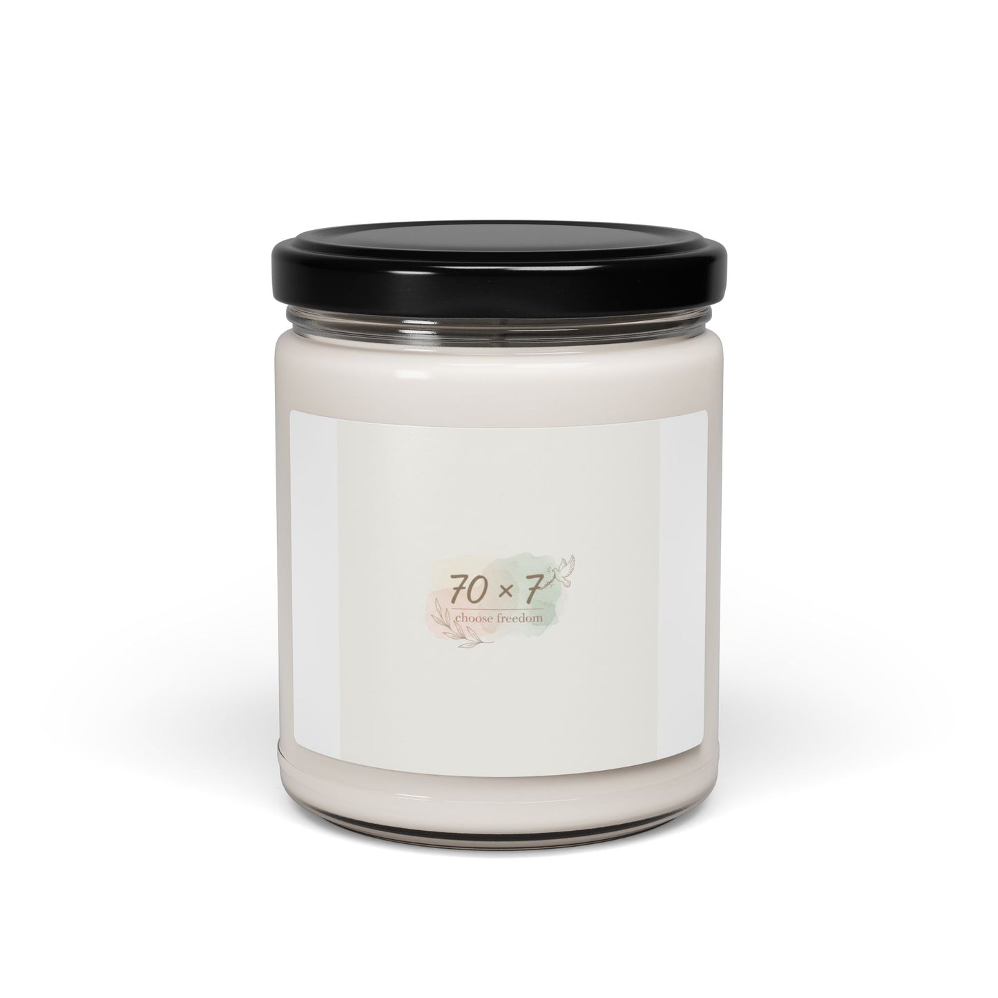 70 x 7 Slogan Candle, Soy Candle, Positive Micro-Optimism, Pastel Minimal