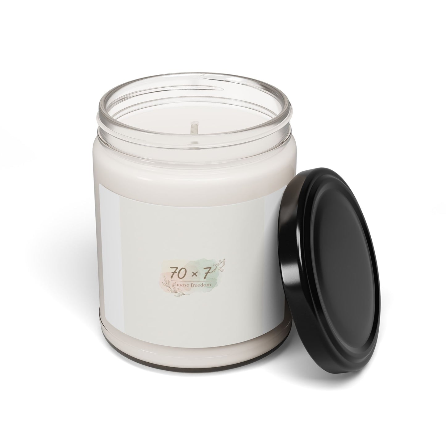 70 x 7 Slogan Candle, Soy Candle, Positive Micro-Optimism, Pastel Minimal