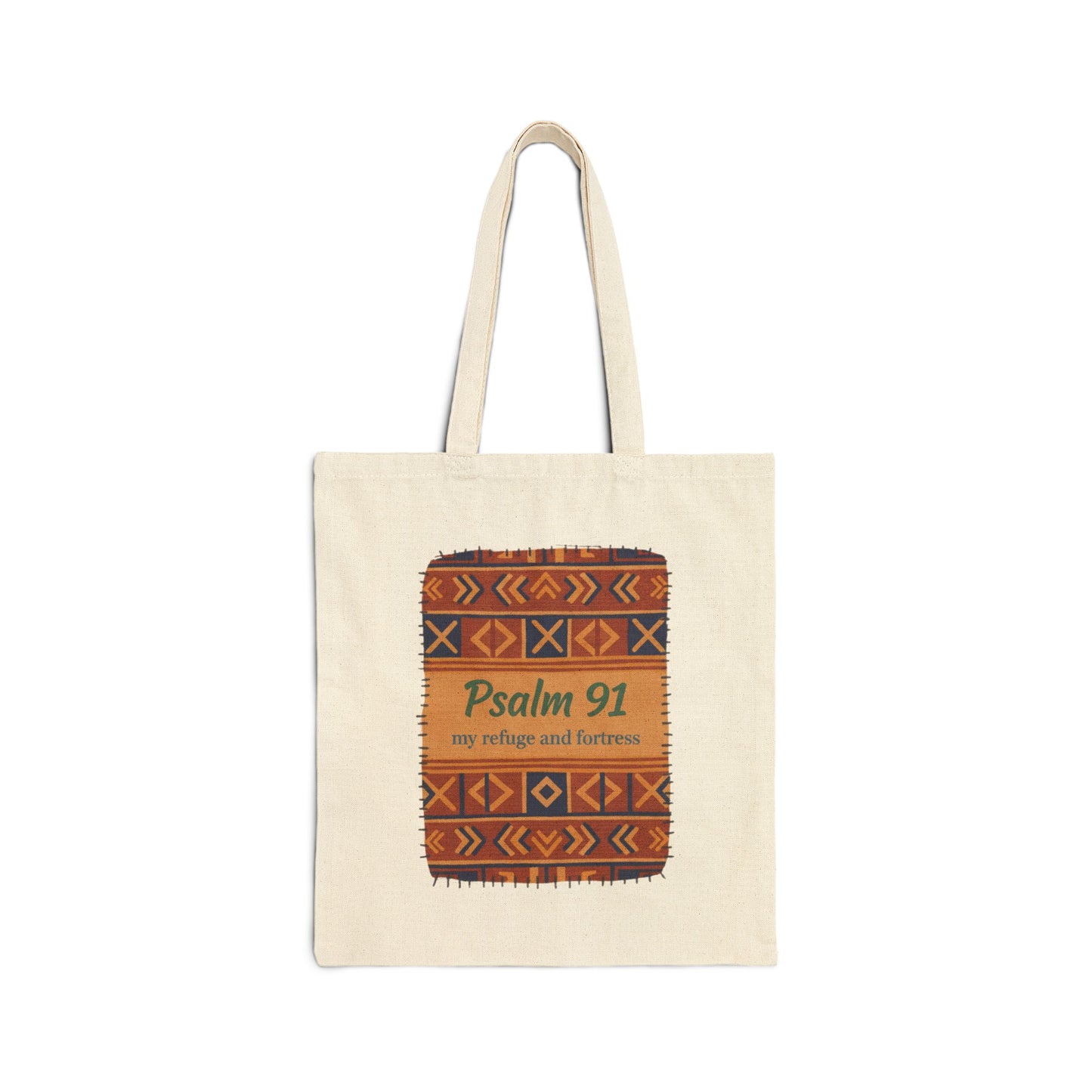 Mudcloth Indigo Motif Tote | Cotton Canvas Tote, Afro-Bohemian Tribal Pattern