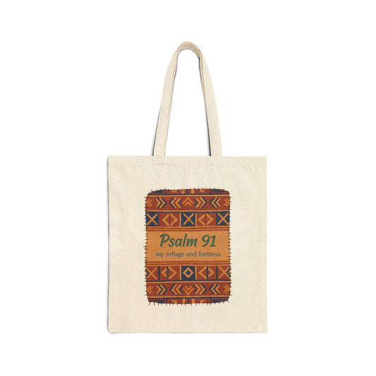 Mudcloth Indigo Motif Tote | Cotton Canvas Tote, Afro-Bohemian Tribal Pattern