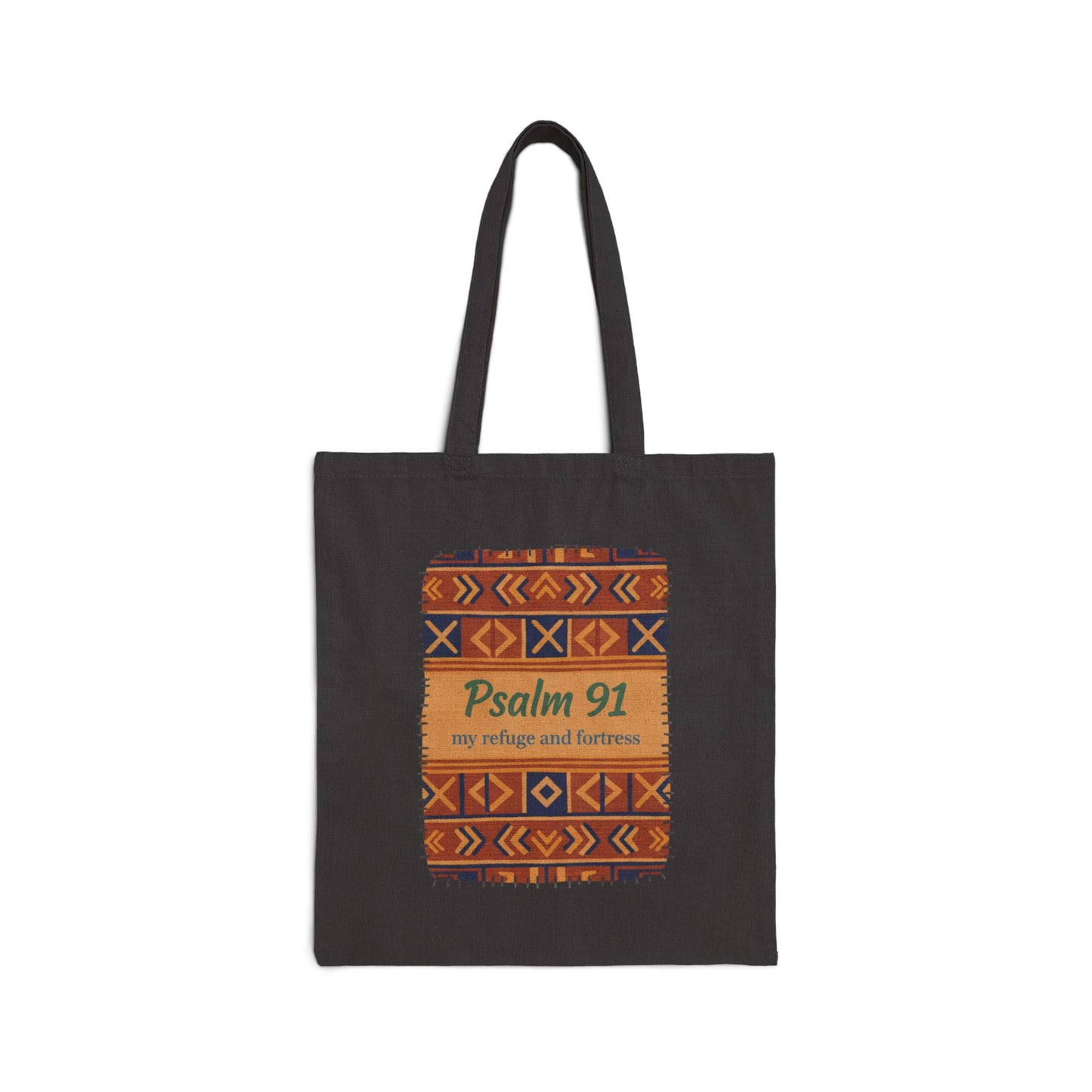 Mudcloth Indigo Motif Tote | Cotton Canvas Tote, Afro-Bohemian Tribal Pattern